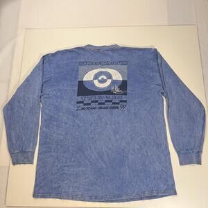Vintage Harley Davidson Henley Shirt Holoubek Long Sleeve Daytona Bike Week 90s